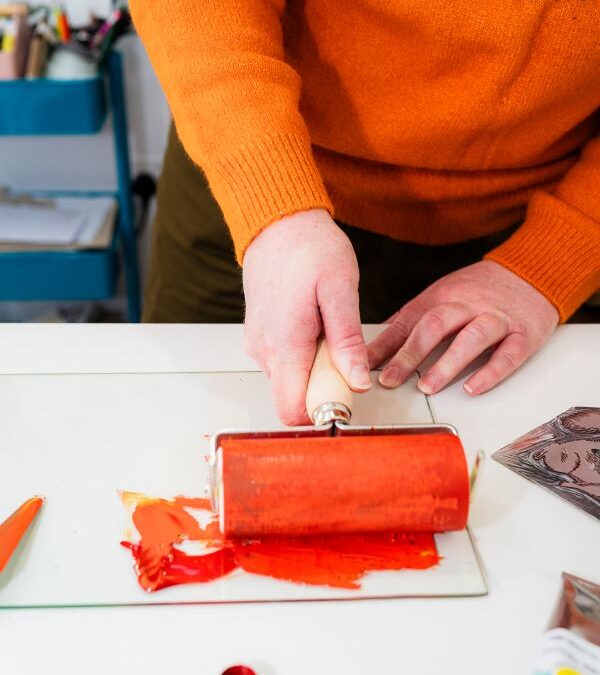 Adding Colour to Lino Print Workshop